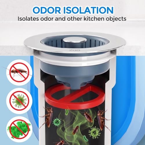 zaa 3-in-1 Kitchen Sink Drain Strainer Stopper