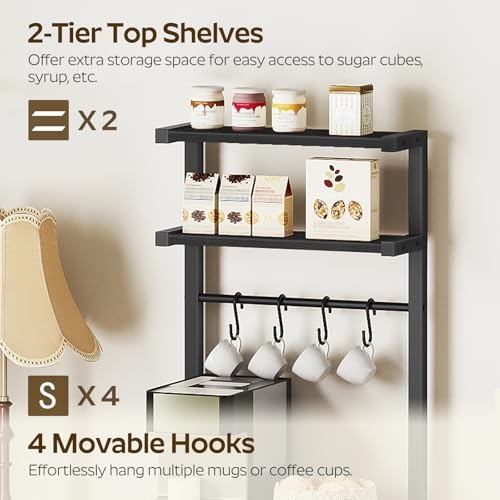 YATINEY 5-Tier Coffee Bar Station, Black