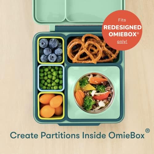 OmieBox (2 pack) Leakproof Dips Containers To Go, Salad Dressing