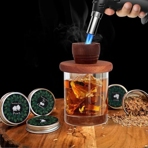 Whiskey Smoker Kit with Torch, Birthday Gifts for Him, Men, Dad