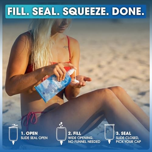 Travel Tube Refillable Condiment Squeeze Bottles - Leak Proof Salad