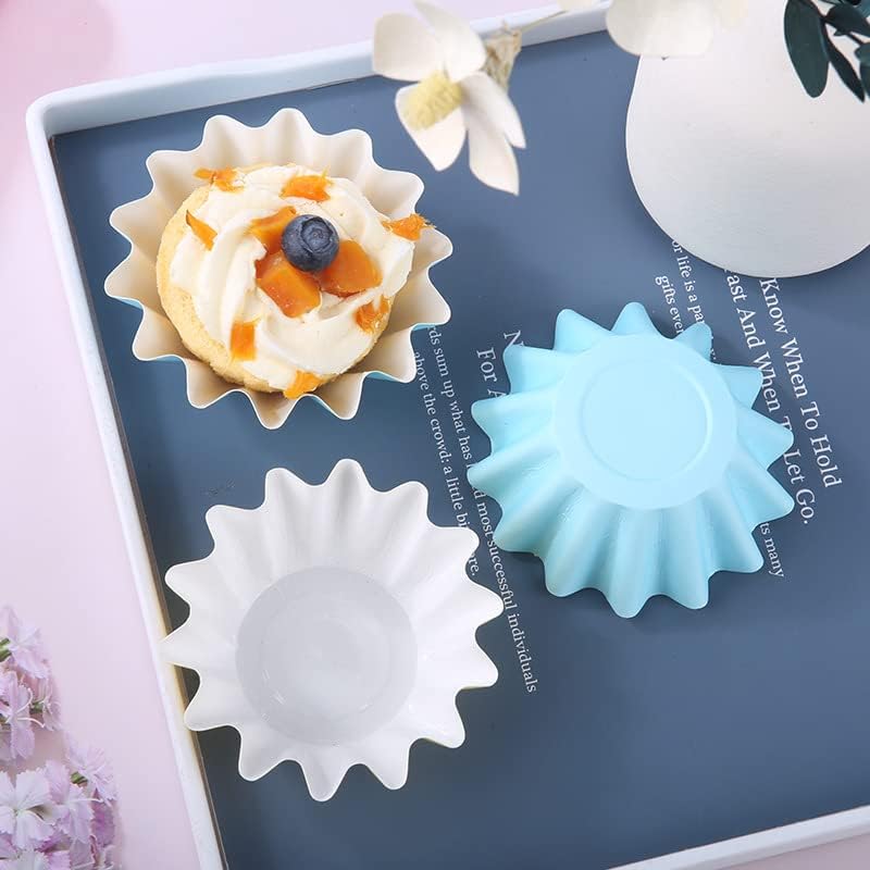 100 PCS Baking Cups Cupcake Liner Flared Brioche Muffin Wrappers
