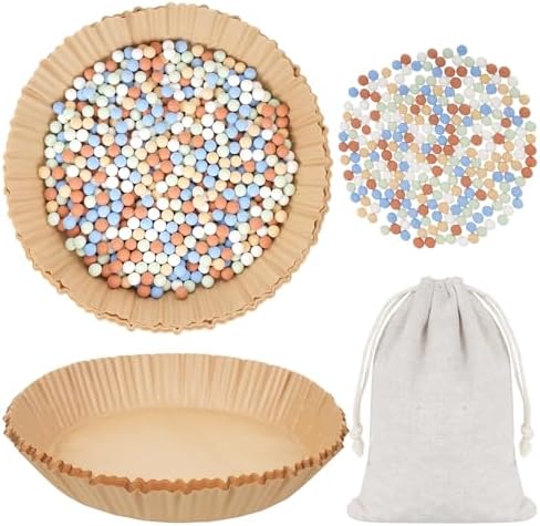 Parchment Paper with Pie Weights Set Includes Reusable Ceramic Pie