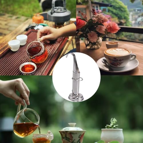 3 Piece Stainless Steel Tube Hanging Tea Maker with Stand and Cleaning