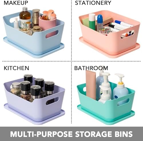 Tiawudi 12-Pack 4.5L Storage Bins with Lids