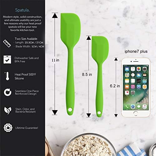 Silicone Spatulas, 11 inch Rubber Spatula Heat Resistant Seamless One