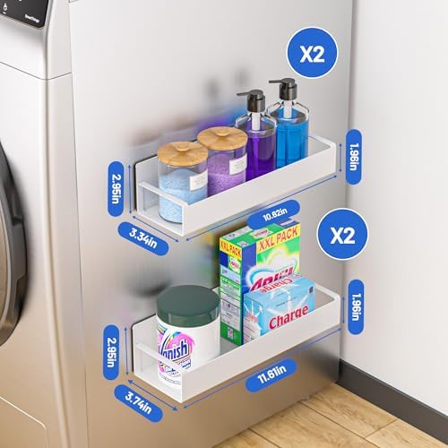 Vetacsion 4-Pack Magnetic Laundry Organizer, White