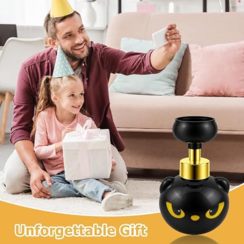 Cute Cat Paw Foam Soap Dispenser, Black Kitty Hand Soap Pump with