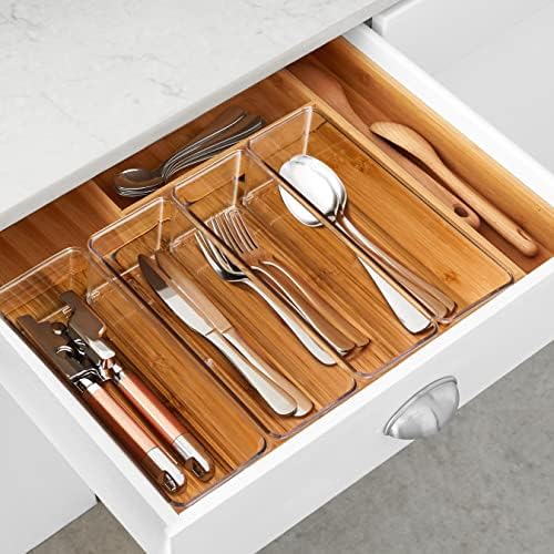 Hudgan 8 Pack Plastic Drawer Organizer Bins