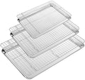 CEKEE Baking Sheet with Wire Rack Set of 6