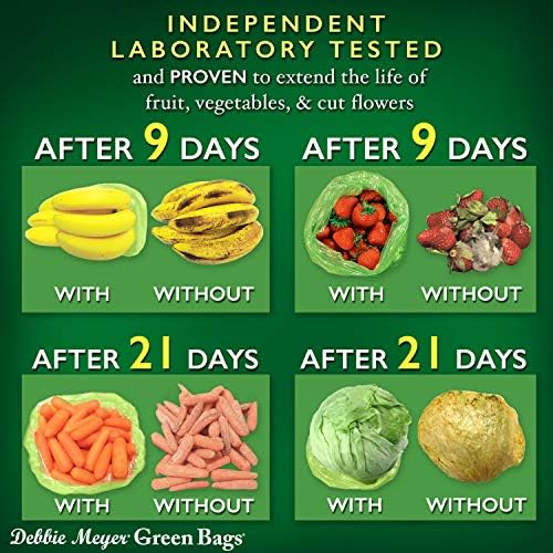 Debbie Meyer GreenBags, 20-Pack (8M, 8L, 4XL), Reusable Food Storage