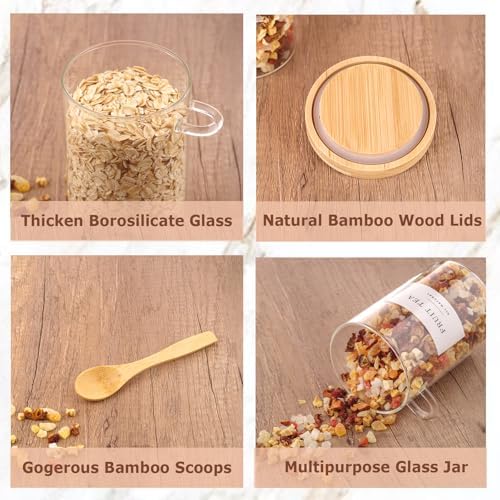 Loose Leaf Tea Storage Containers, 16oz Airtight Jars