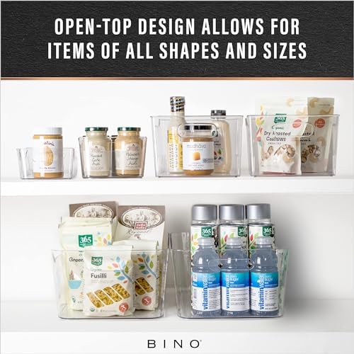 BINO | Plastic Organizer Bins, X-Small - 4 Pack | THE SOHO COLLECTION