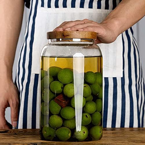 Large Glass Jars with Airtight Wooden Lid, Food Storage Glass