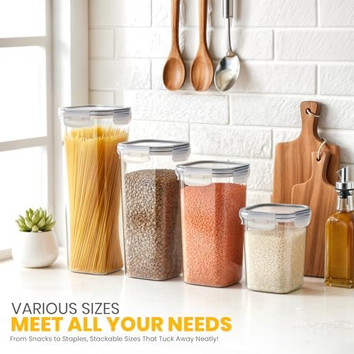 KICHLY Plastic Airtight Food Storage Containers Sets with Lids, 24 Pack