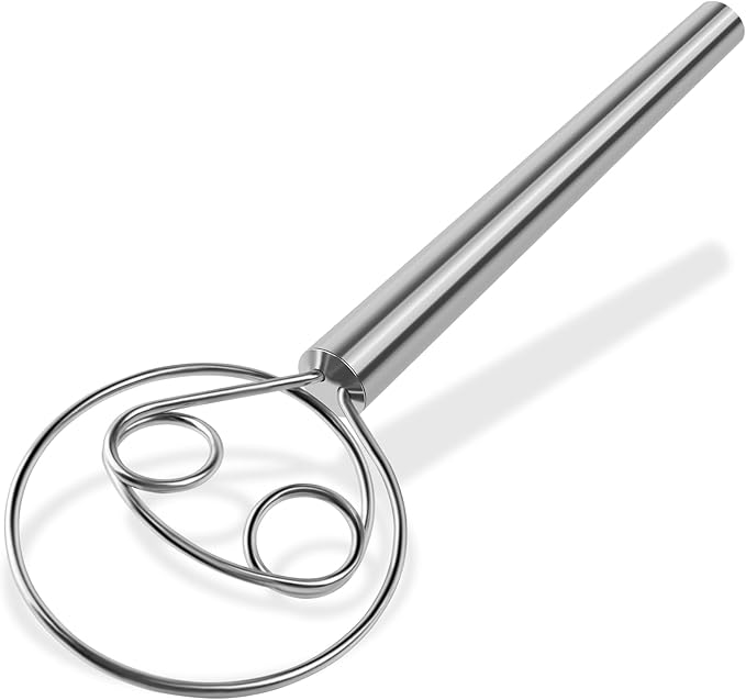 Maxjoy Danish Dough Whisk Stainless Steel Hook Dutch Style Bread Mixer by MAXJOY
