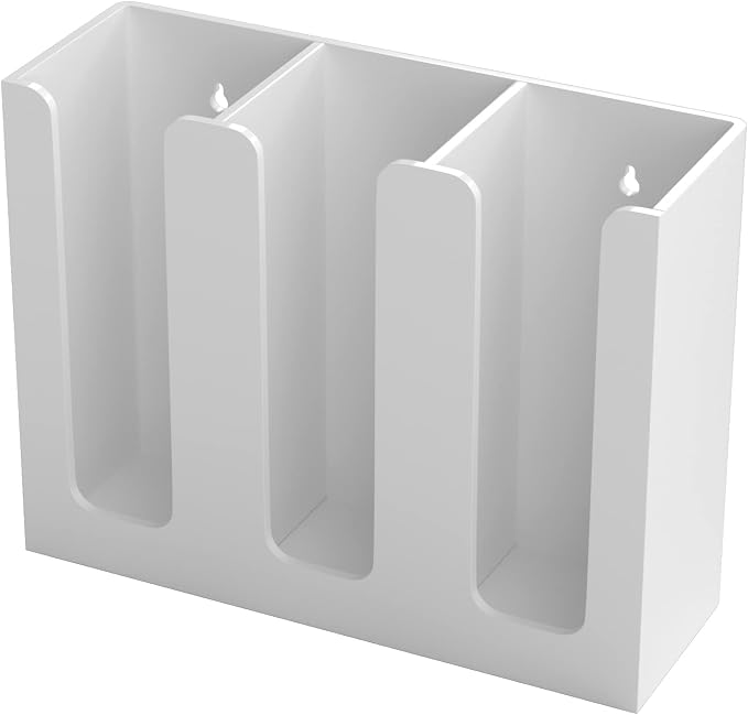 Richboom Acrylic Coffee Cup and Lid Storage Organizer Holder, 3 Compartments by Richboom