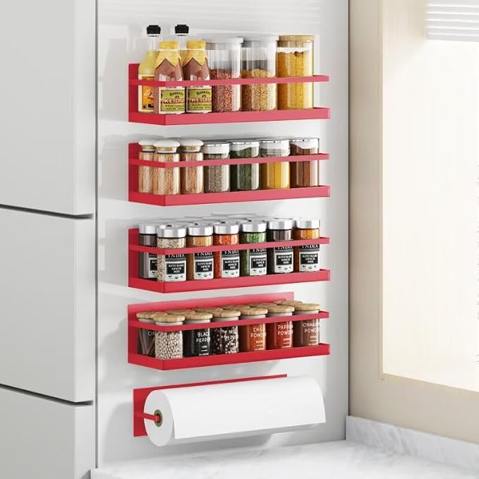 Magnetic Spice Rack For Refrigerator, Space Saving Magnetic Shelf For Fridge - Image 2