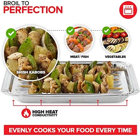 Stock Your Home Disposable Aluminum Foil Broiler Pan for Oven