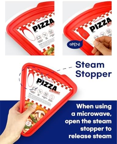 Pizza Slice Container, Tray and Saver, BPA Free 4 Pack No more soggy