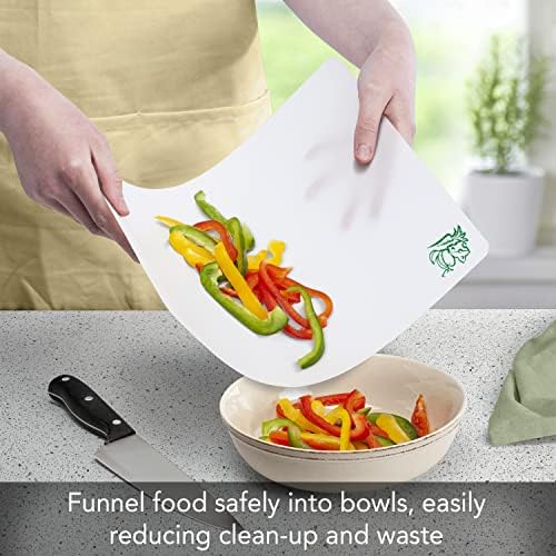 Cut N' Funnel Lightly Frosted Cutting Board Mats with Icons 3 Pack