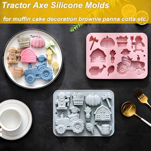 2-Pack Silicone Chocolate Molds, Farm Theme