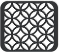 2 Pack Small Silicone Sink Mat for Kitchen Sink, Feng-Shui-Coin Black