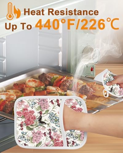 Swooflia 100% Cotton Pot Holders, 2 Pack Set