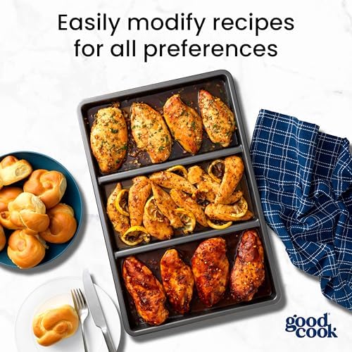 GoodCook Premium Nonstick Divided Baking Sheet, 11 x 17-Inch