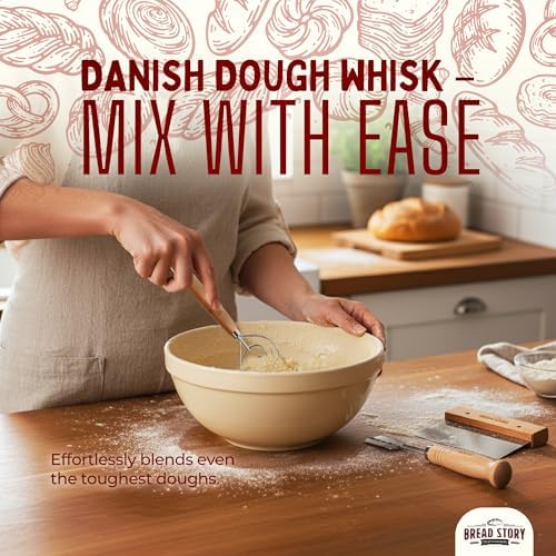 Danish Dough Whisk Set – Wooden Scraper & Lame Scoring Tool