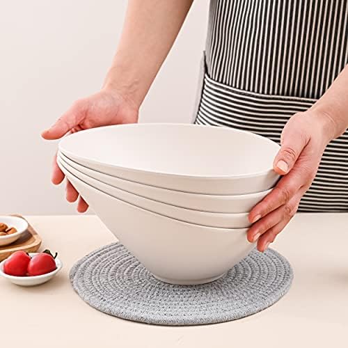 LOVYANXUE Salad Bowls, 4 Packs Serving Bowl, Compostable 33 Ounce