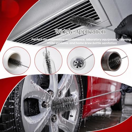 ZOOFOX 8 Pack 16 Inch Extra Long Pipe Cleaning Brush Set, Stainless