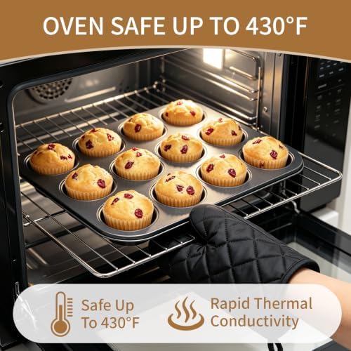 9 PCS Bakeware Sets, Baking Pans for Oven with Wider Grips, Baking Pan
