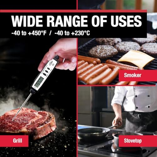 CDN Waterproof Digital Cooking Thermometer, 2.75"