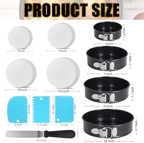 214PCS Round Cake Pan Sets for Baking Cake Decorating Supplies: 4