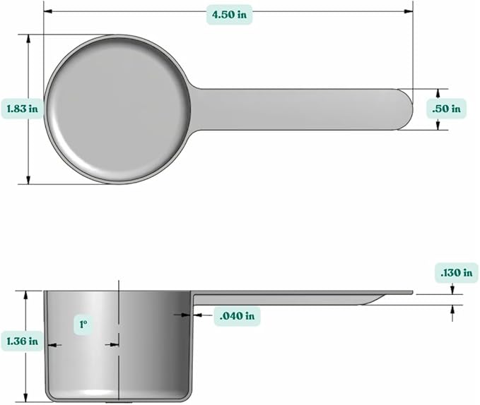 50 mL Long Handle Plastic Measuring Scoop - Image 2