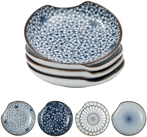 Ceramic Spoon Rest for Stove Top, Spoon Holder Set of 4 Kitchen
