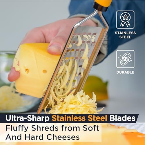 Deiss PRO Coarse Grater & Hand Held Cheese Grater - Sharp Stainless
