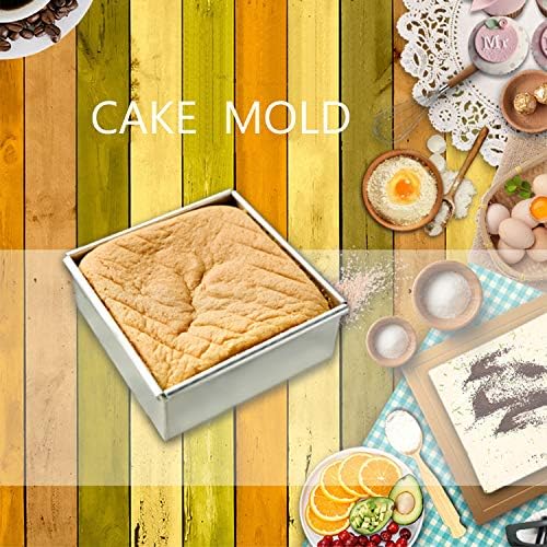Anodized Aluminum Square Cheesecake Pan Chiffon Cake Mold Baking Mould