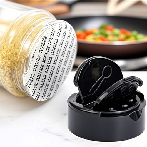FUNSUEI 36 Pack 6 OZ Empty Clear Plastic Spice Bottles, Spice Shaker
