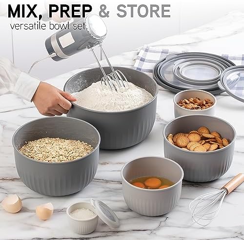 COOK WITH COLOR 12 Piece Small Nesting Mixing Bowls with lids and