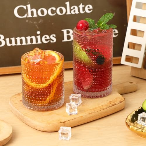 Moretoes Hobnail Drinking Glasses Set of 16 Vintage Water Glass Cups