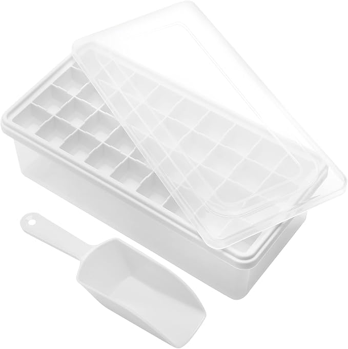 Silicone Ice Cube Tray with Leak-Proof Lid & Storage Bin by CZWLHG