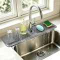 comfoyar Gray Silicone Kitchen Sink Faucet Mat, 24 x 5.7 Inch