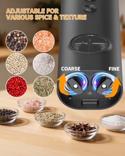 CIRCLE JOY 2 in 1 Electric Salt and Pepper Grinder Set
