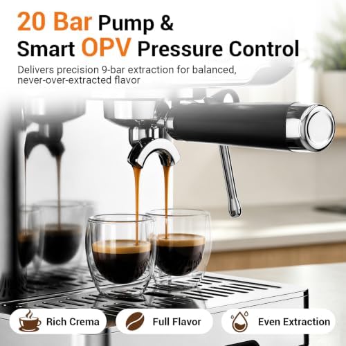 20 Bar Espresso Maker with Milk Frother