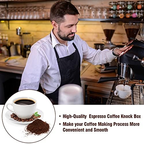 Espresso Knock Box,4.8 Inch Coffee Ground Knock Box,Shock-Absorbent