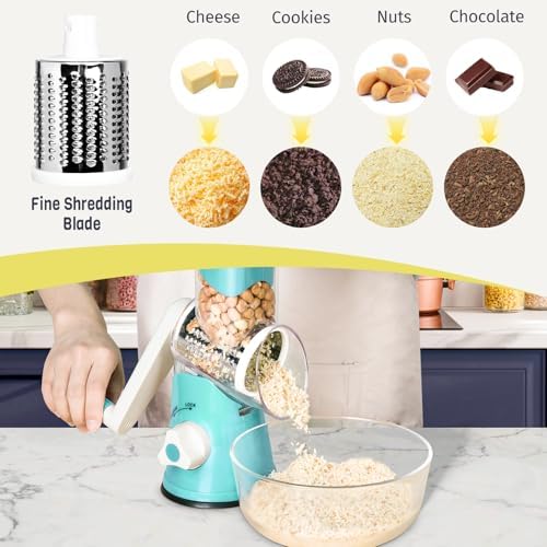 X Home Rotary Cheese Grater, Blue