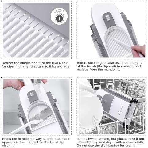 Safe Mandoline Slicer for Kitchen, Vegetable & Food Cutter (Only Slice)