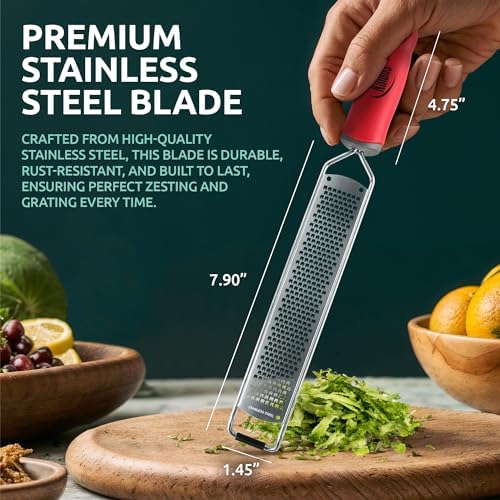 Lemon Zester & Parmesan Cheese Grater - Premium Citrus Zester Graters